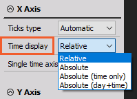 DewsoftX display widget time dispay type option DewsoftX display widget time dispay type option