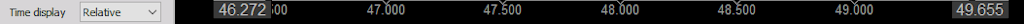 DewesoftX relative time display DewesoftX relative time display