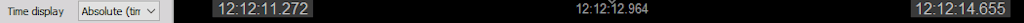 DewesoftX absolute time display (time only) DewesoftX absolute time display (time only)
