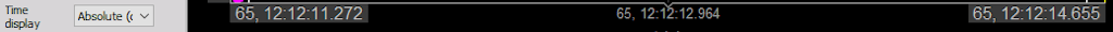 DewesoftX absolute time display (day + time) DewesoftX absolute time display (day + time)