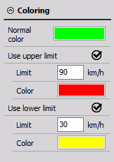 Defining the upper and lower alarm limits in DewesoftX display widget Defining the upper and lower alarm limits in DewesoftX display widget