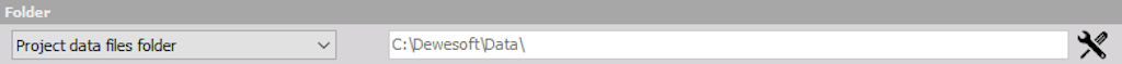 DewesoftX data files folder