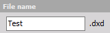 DewesoftX file name field DewesoftX file name field