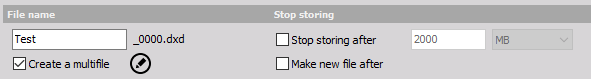 DewesoftX create a multifile DewesoftX create a multifile