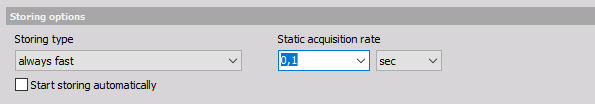 DewesoftX static acquisition rate DewesoftX static acquisition rate