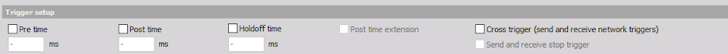 DewesoftX fast on trigger settings