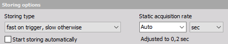 DewesoftX fast on trigger, slow otherwise storing options DewesoftX fast on trigger, slow otherwise storing options