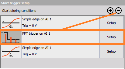 DewesoftX how to delete the start storing condition DewesoftX how to delete the start storing condition