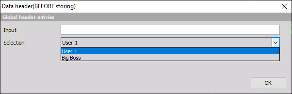 DewesoftX pop up window before storing to entering the values DewesoftX pop up window before storing to entering the values