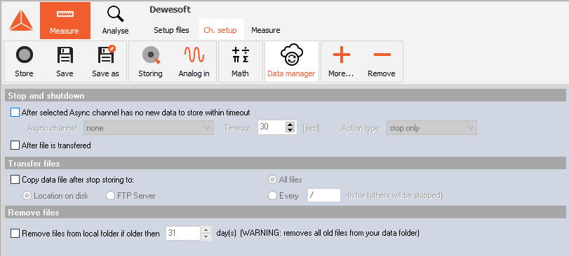 DewesoftX data manager plugin DewesoftX data manager plugin