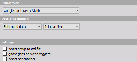 DewesoftX Google Earth KML file export options DewesoftX Google Earth KML file export options