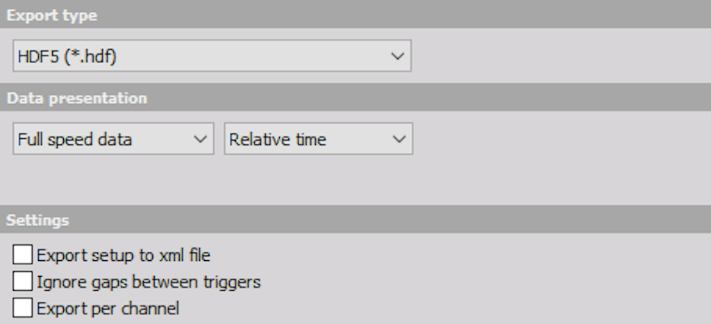 DewesoftX HDF5 file format