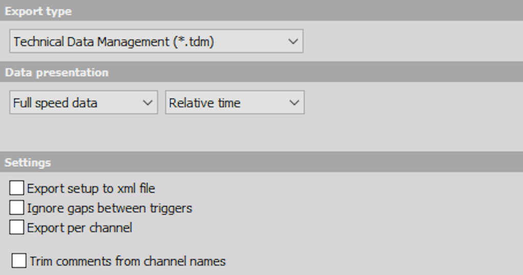 DewesoftX technical data management file format