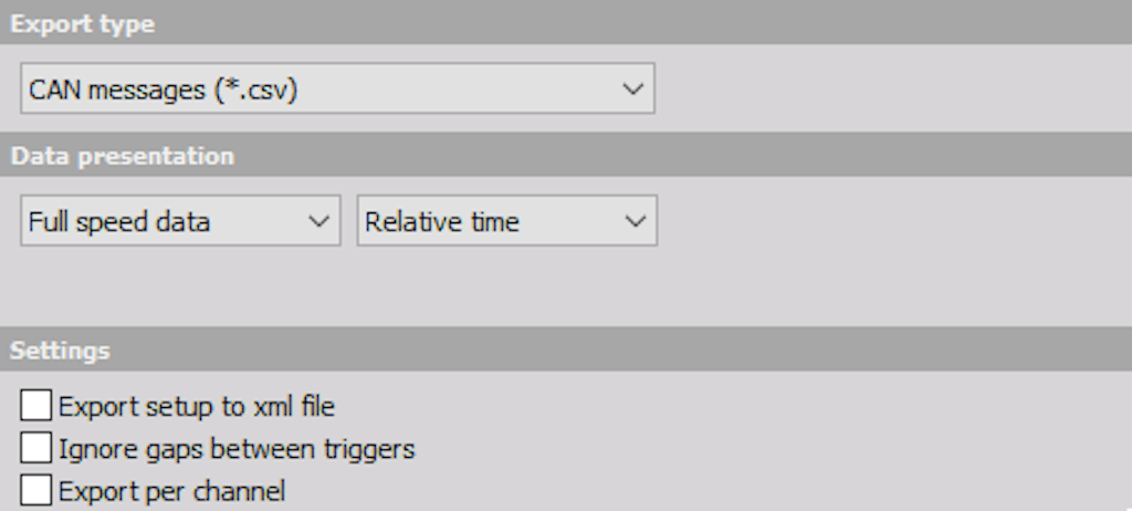 DewesoftX CAN messages file formats