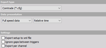 DewesoftX Comtrade file export options DewesoftX Comtrade file export options