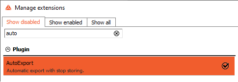 DewesoftX enable auto export plugin DewesoftX enable auto export plugin