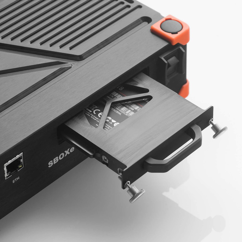 Removable SSD data storage on our rugged SBOX processing computer and data loggers