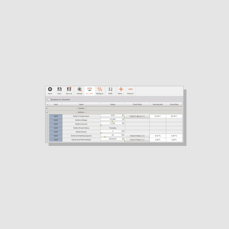 Dewesoft battery pack system monitoring