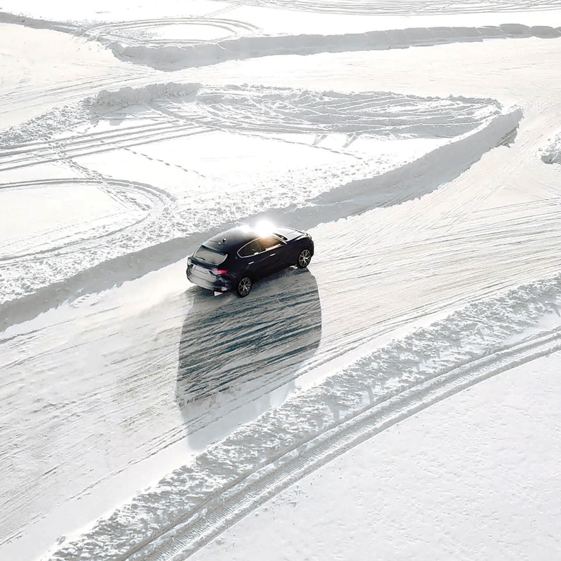 Car on winter proving ground