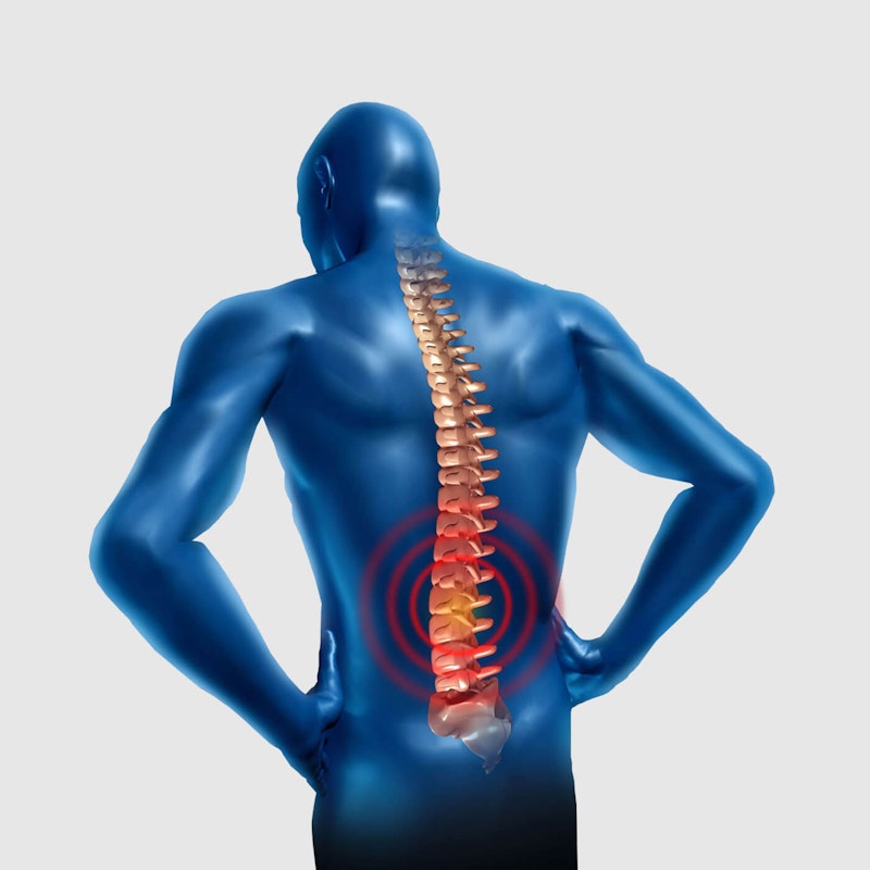 Human body vibrations spine measurement