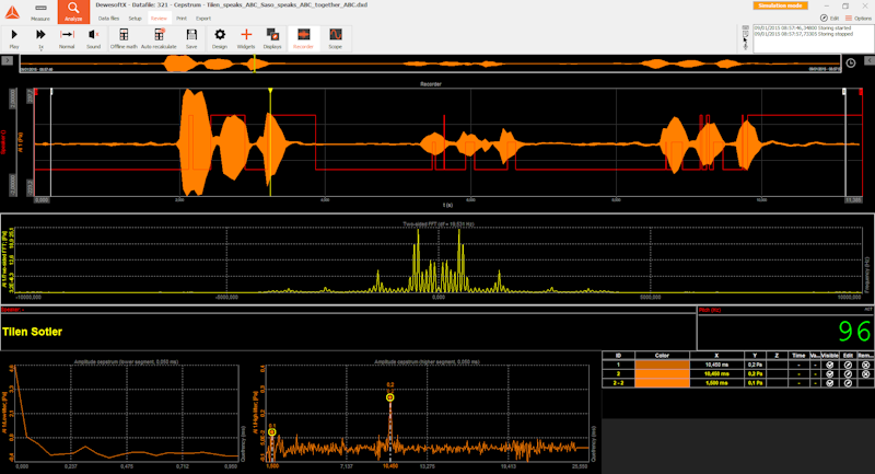 Dewesoft FFT analyzer cepstrum