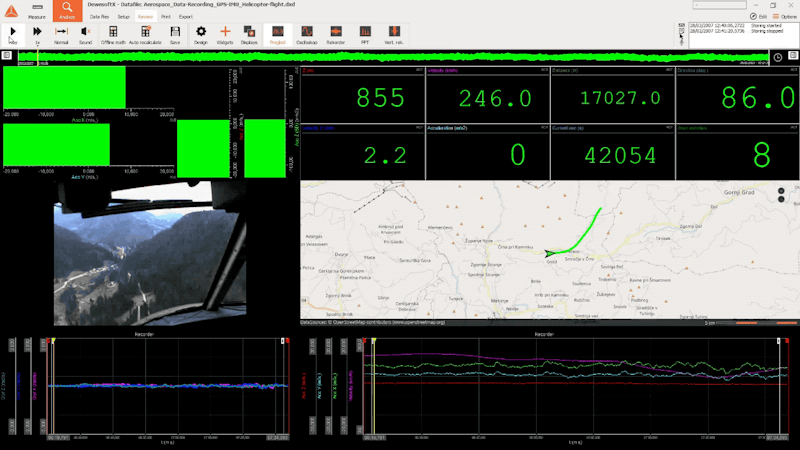 Helicopter flight test DewesoftX data file Helicopter flight test DewesoftX data file