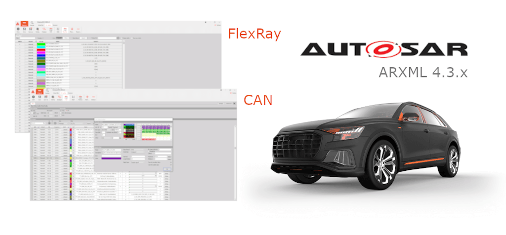 Importación recientemente admitida de la versión ARXML 4.3.x dentro del módulo CAN y FlexRay