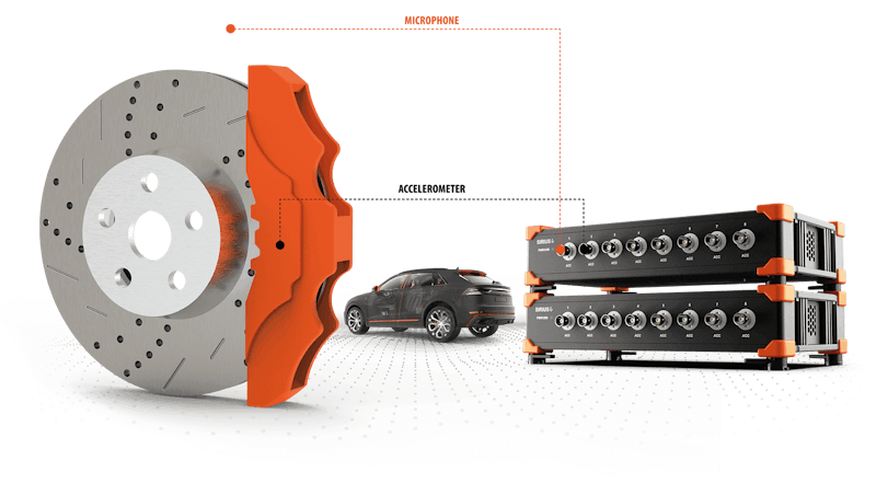 Dewesoft brake noise testing