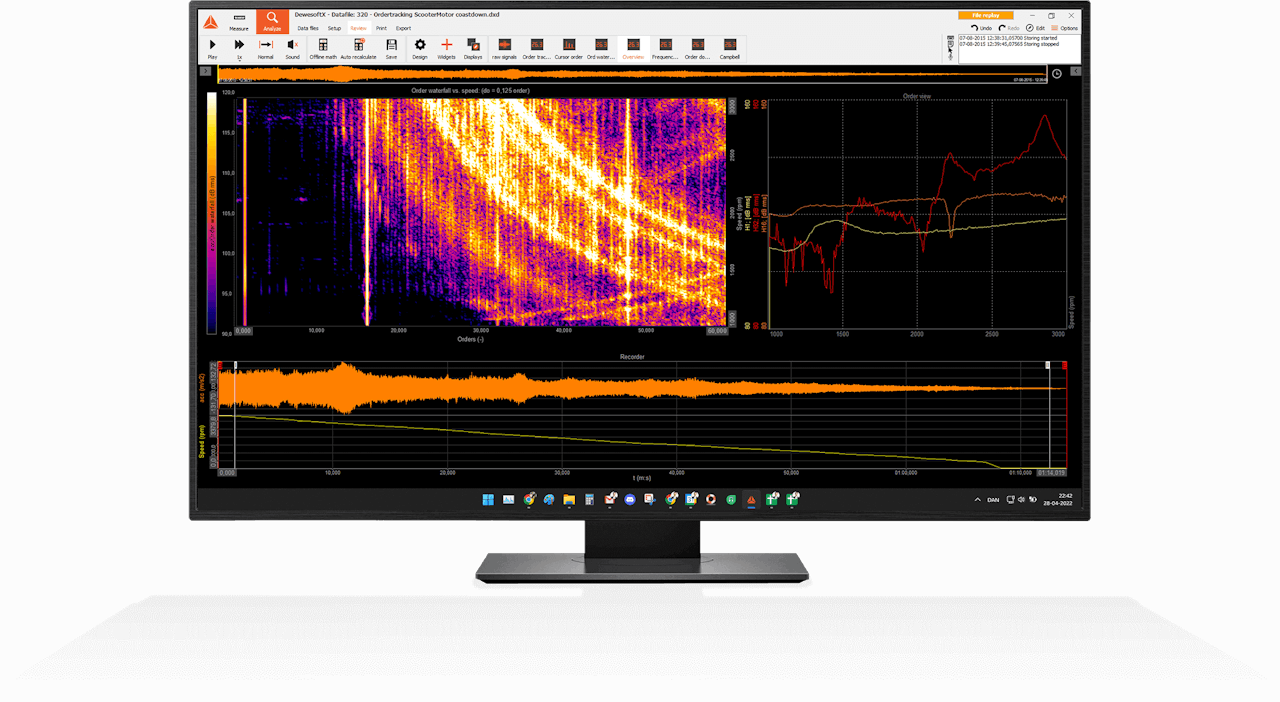 DewesoftX software for data acquisition