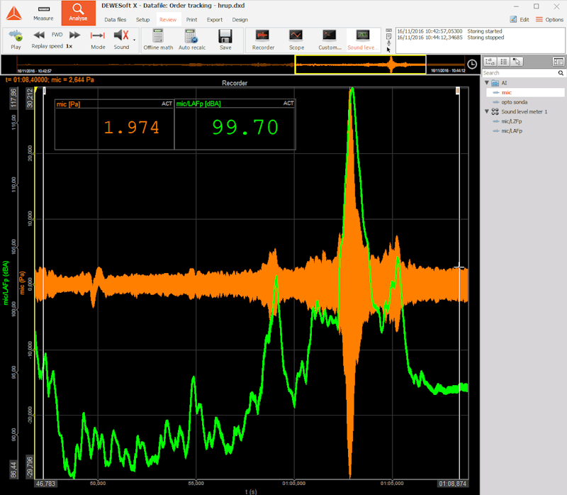 DewesoftX raw math data