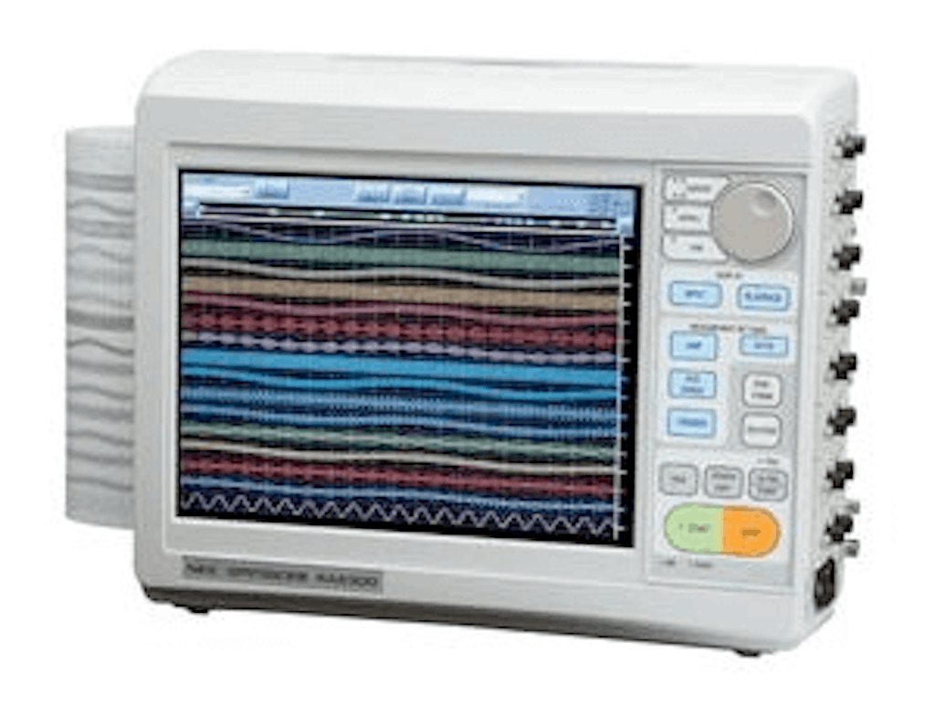 Typical oscillographic chart recorder