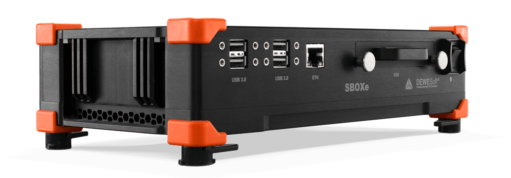 Computador de processamento Dewesoft SBOX e data logger SSD