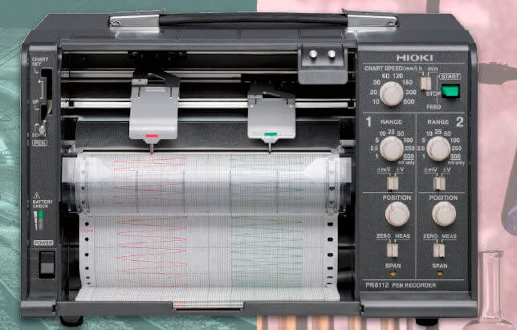 Typical paper-based strip chart recorder