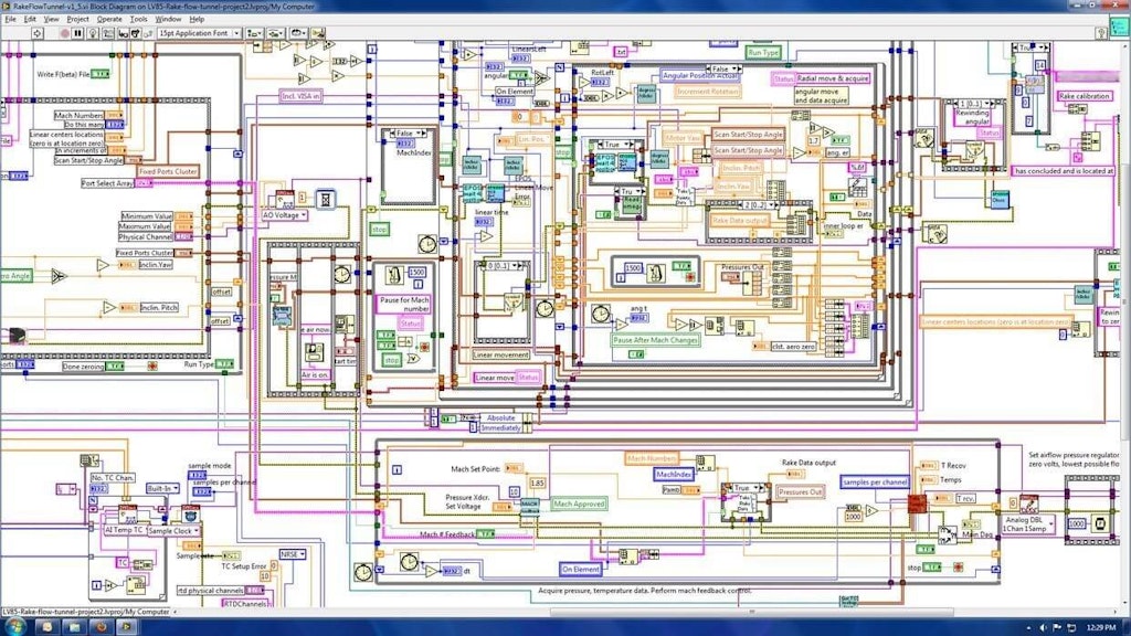 Ambiente de programação LabView da National Instruments