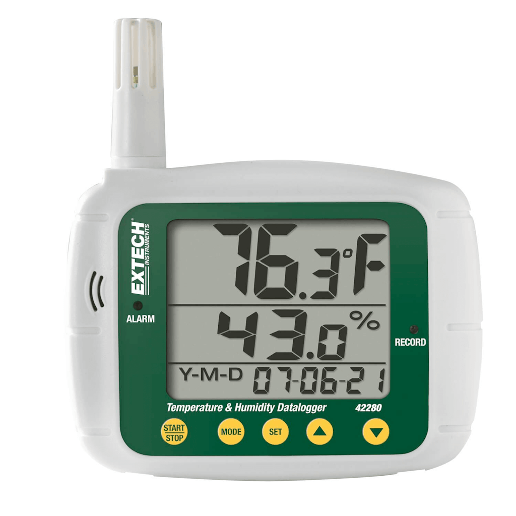 Registrador de datos con pantalla numérica LCD Imagen cortesía de Extech