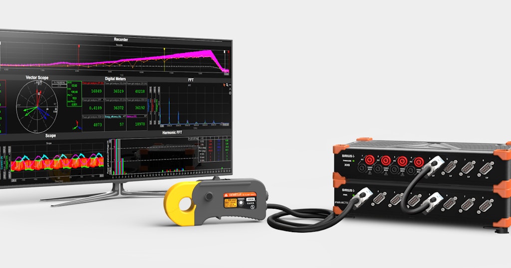 SIRIUS XHS Power Analyzer med 4x högspännings- och 3x lågspänningsförstärkare för strömgivaranslutning