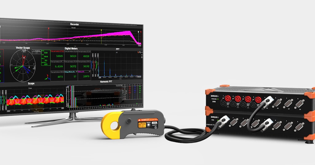 Analizador de potencia SIRIUS XHS con 4 amplificadores de alto voltaje y 3 de bajo voltaje para la conexión del transductor de corriente