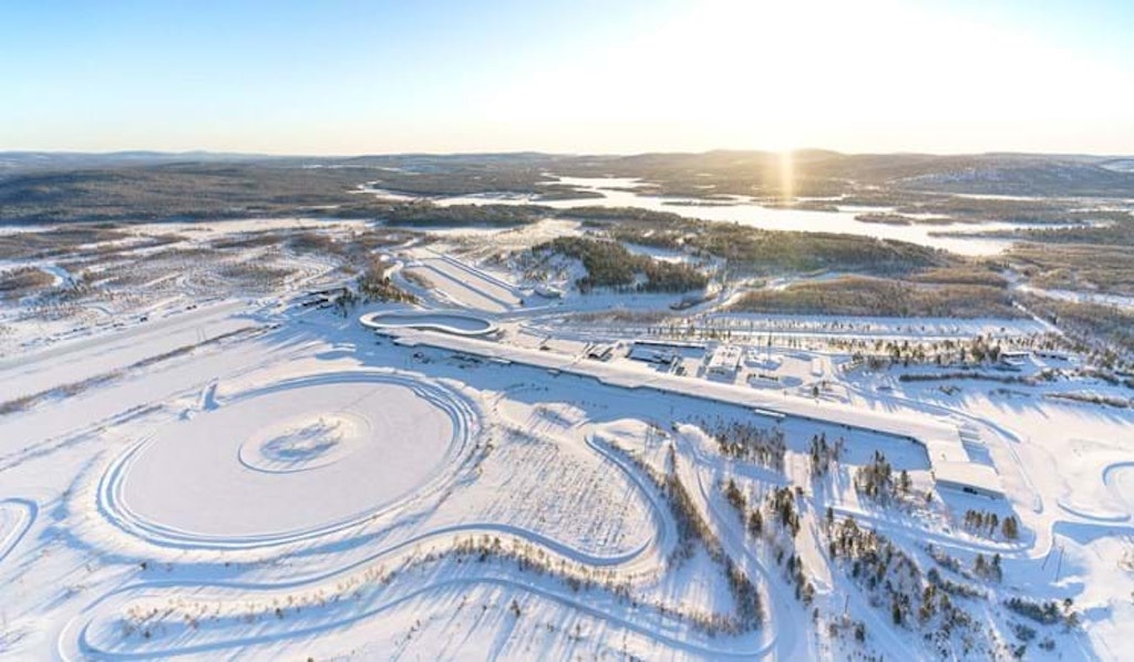 Winter tyre proving ground test world Ivalo Finland