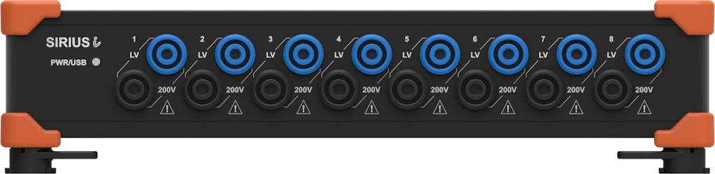 Sistema Dewesoft SIRIUS DAQ com LV (condicionadores de sinais de baixa tensão)