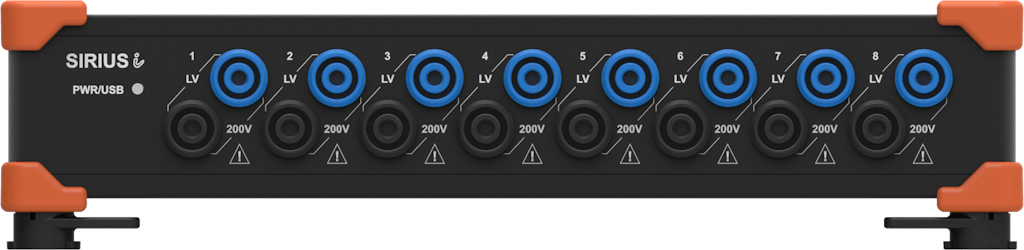 Sistema Dewesoft SIRIUS DAQ con LV (acondicionadores de señal de bajo voltaje)