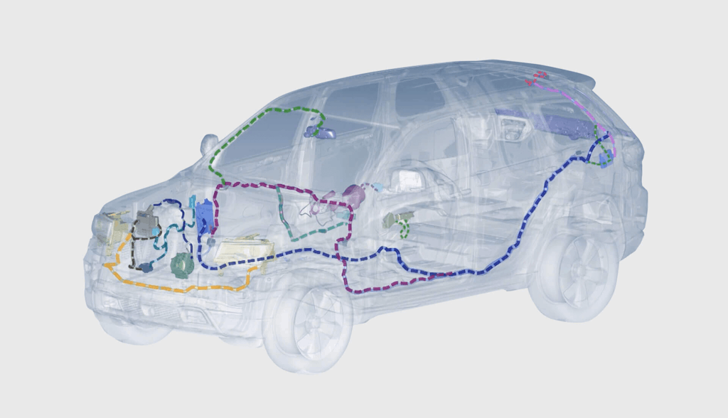 The heavy cable is replaced with lightweight 2-wire CAN in today’s cars and trucks