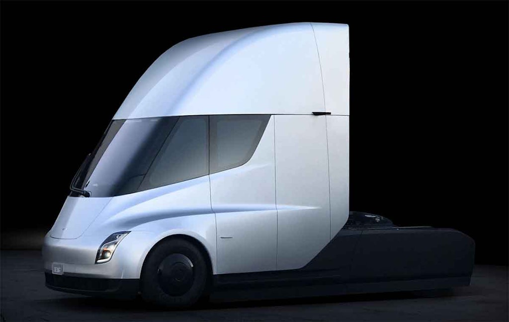 The upcoming Tesla Semi, all-electric truck