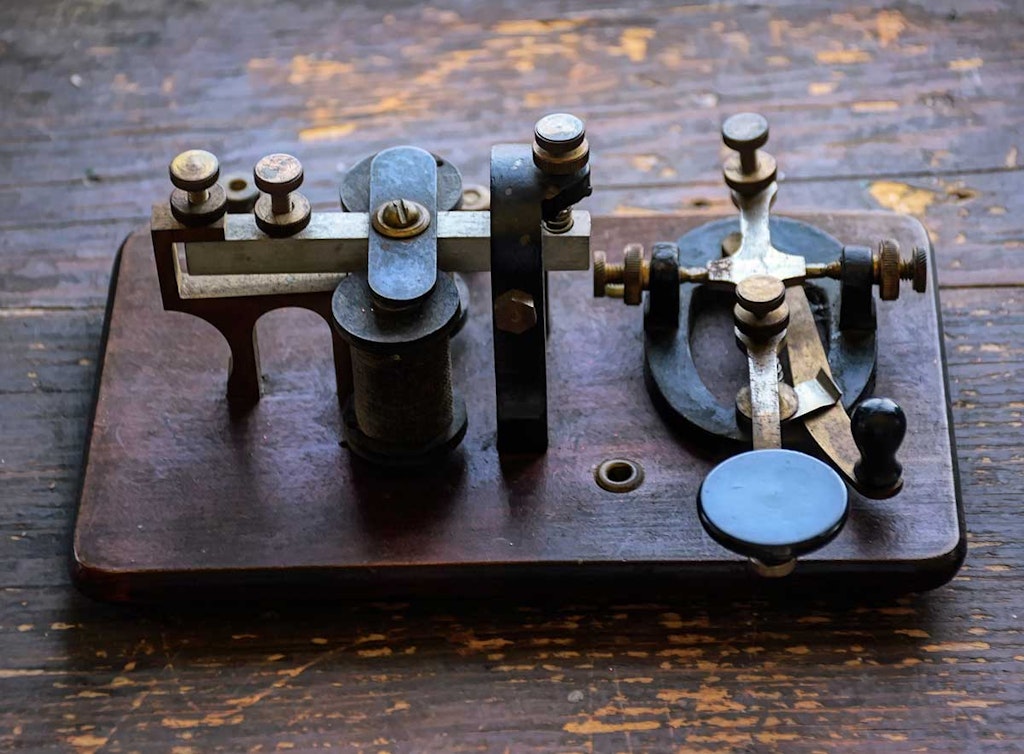 Early telegraph machine