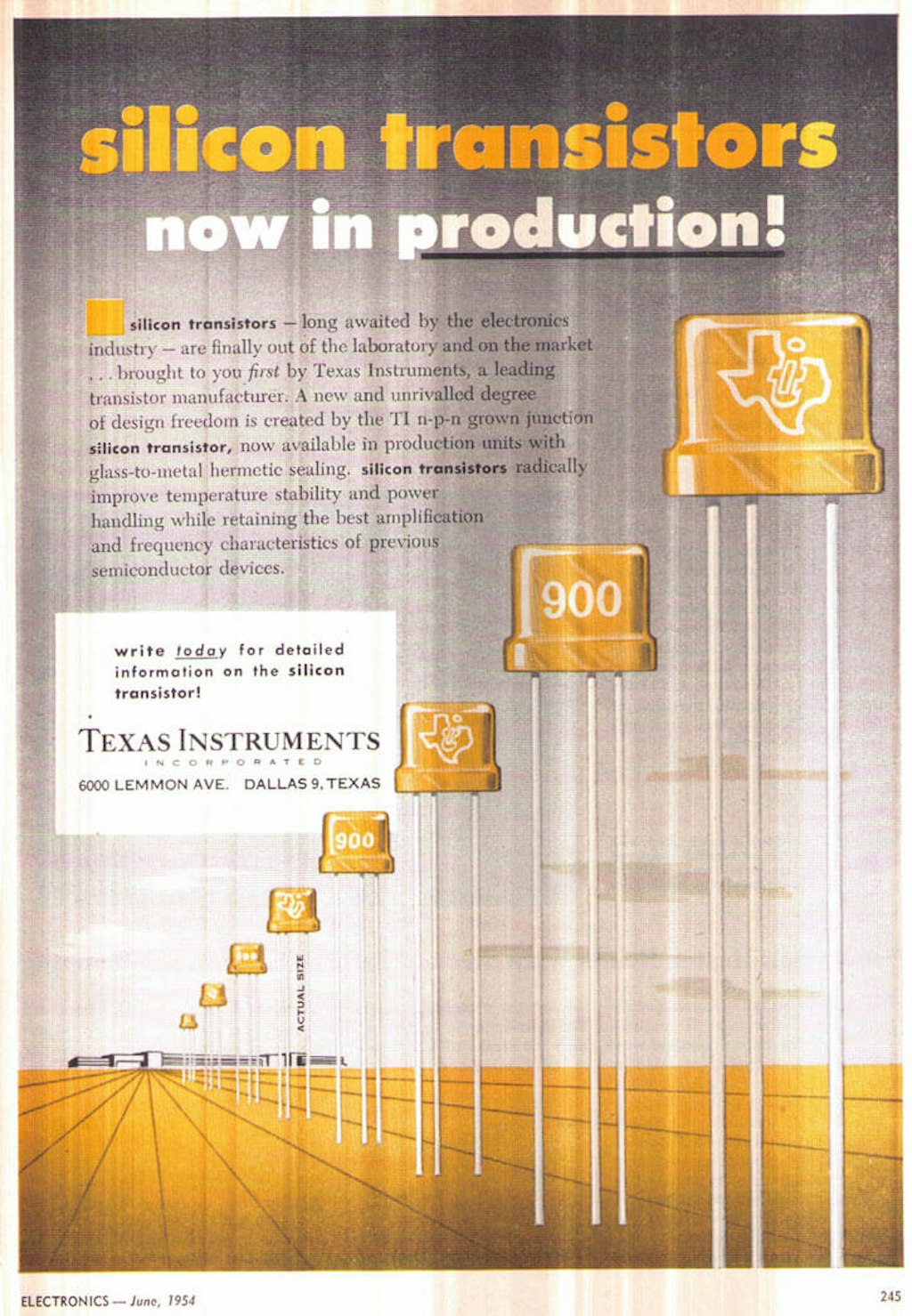 Electronics Magazine, June 1954 - The Silicon Transistor