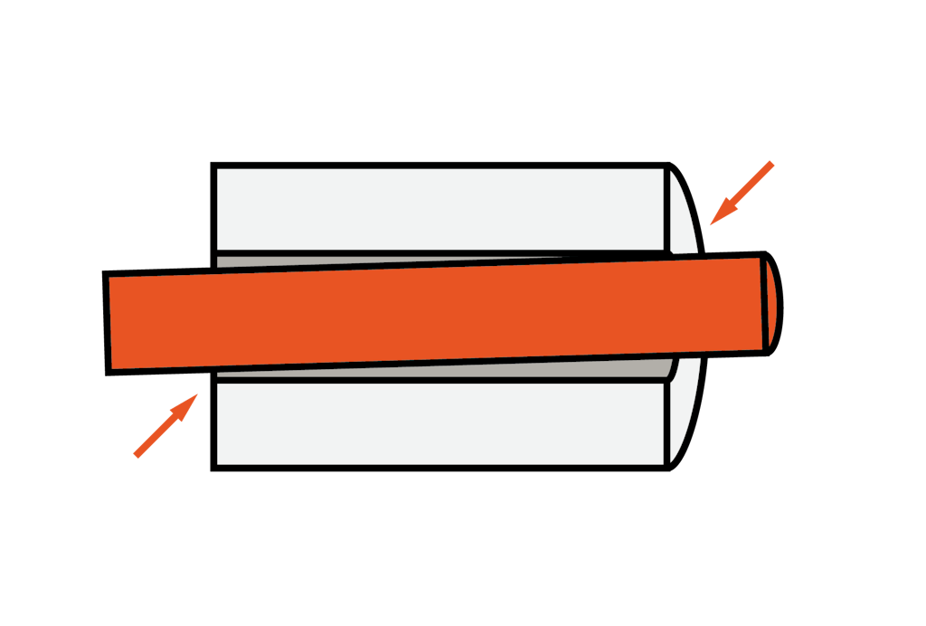 Example of rotating element looseness in a journal bearing.