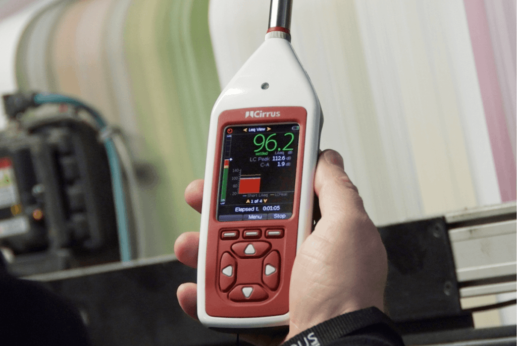 Typical hand-held sound level meter