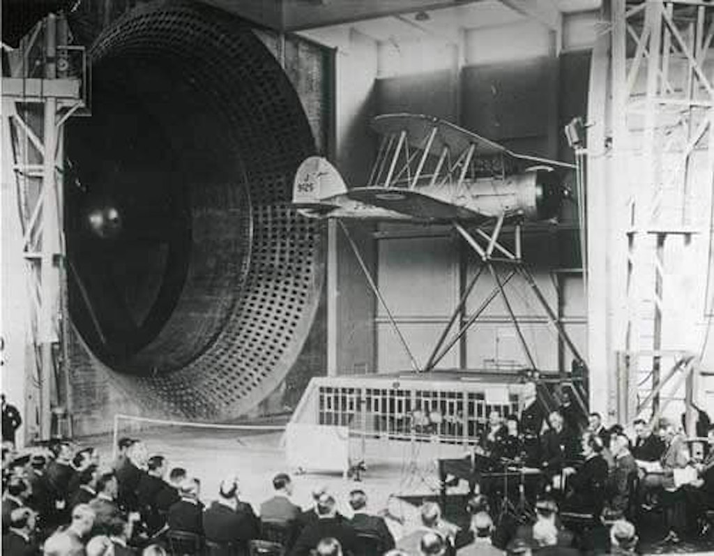 First wind tunnel built by John Browning at Penn's Marine Engineering Works at Greenwich