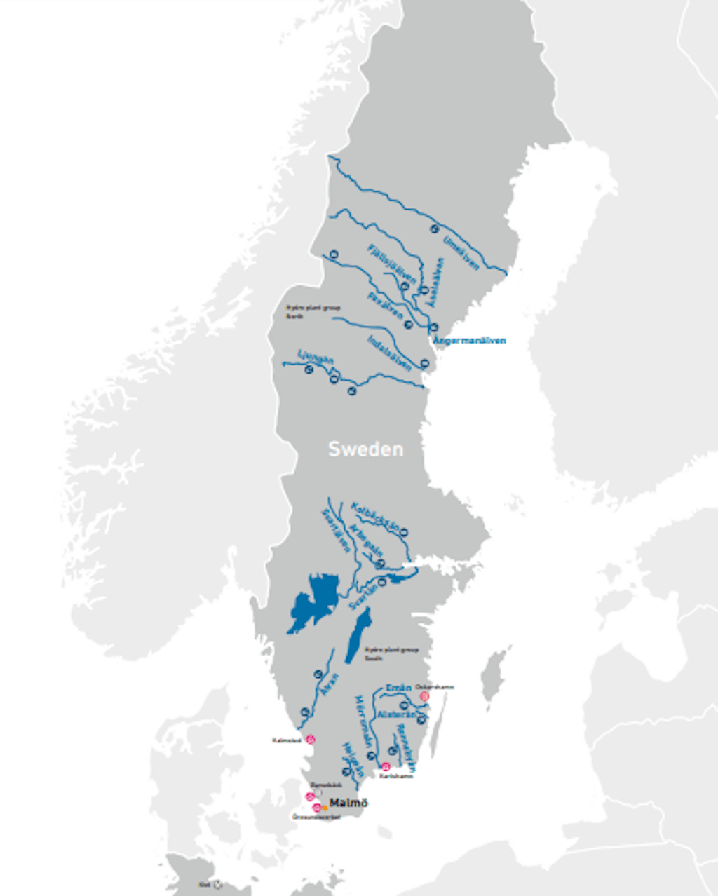 Figure 2. Operating power generation assets and gas storage assets marketed by Uniper in Sweden as of December 31, 2019.