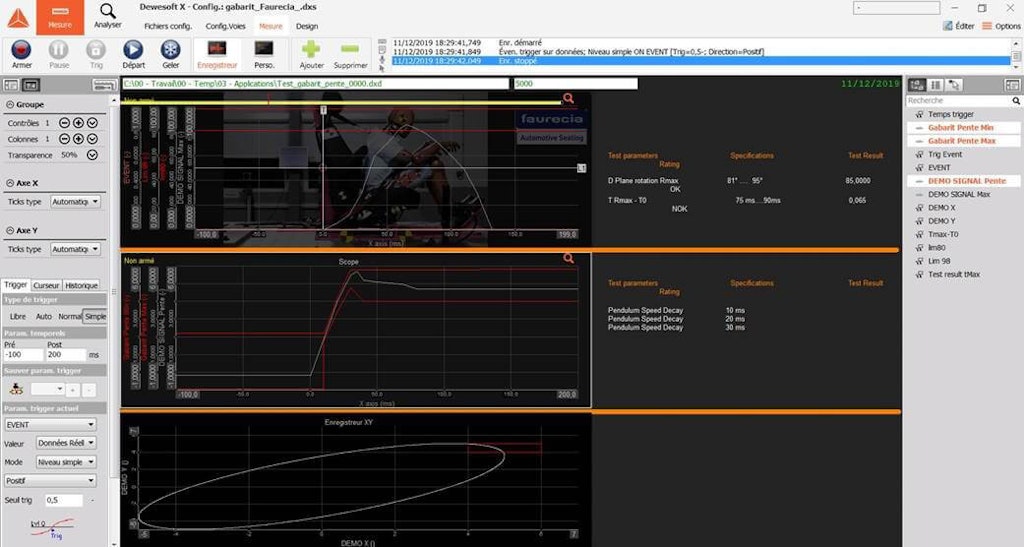 Figura 9. Exemplo de uma interface de software personalizada para cálculos matemáticos em tempo real.