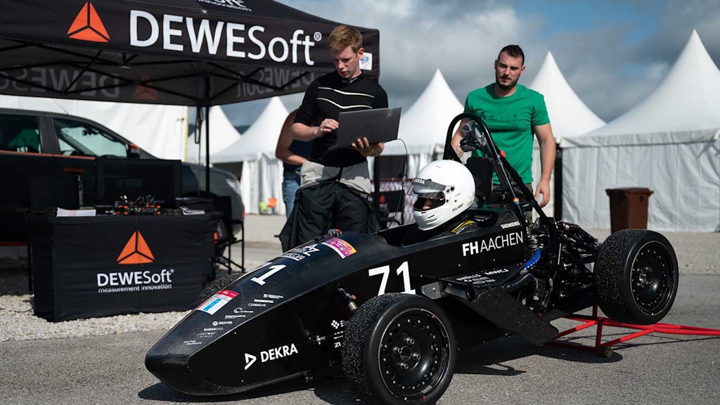 Figure 6. The Aixtreme Racing team from FH Aachen at the noise test